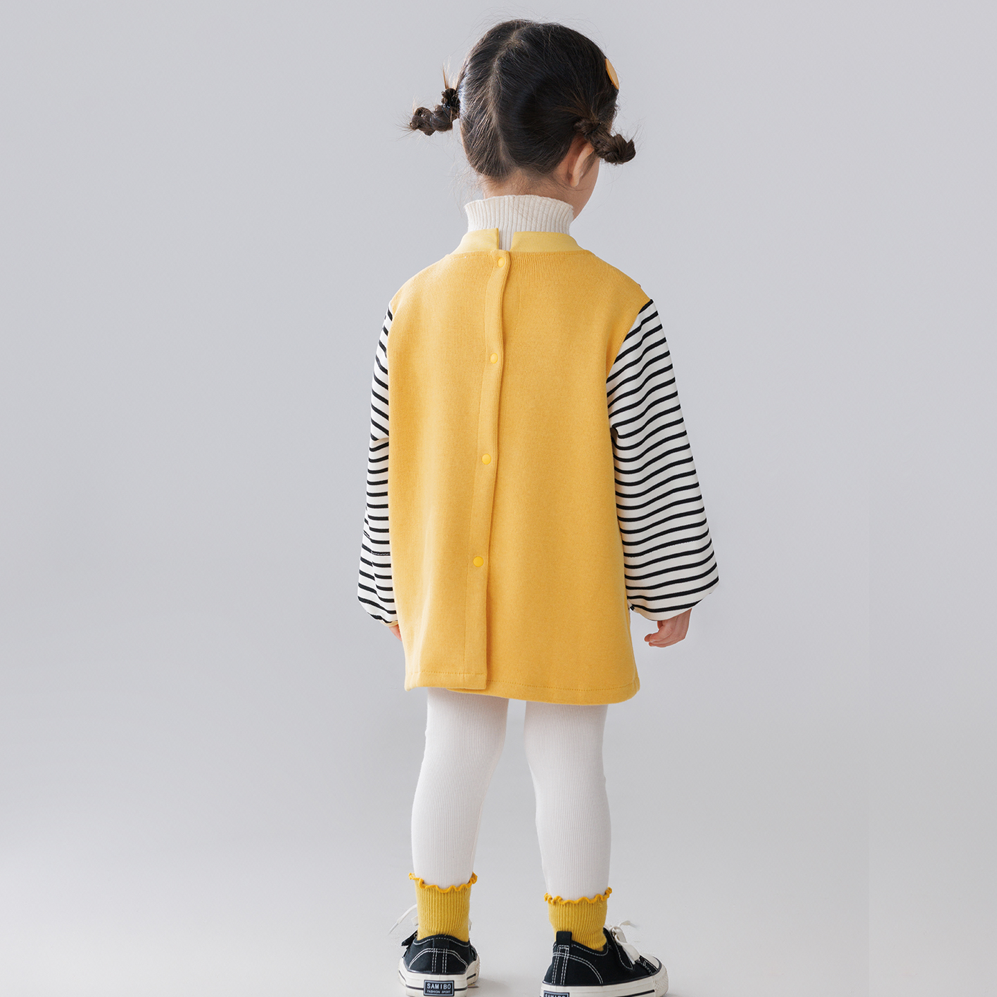Children's long-sleeved cotton-padded anti-dirty coats when eating and wearing inside out