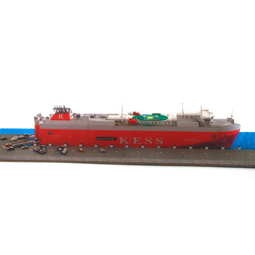 巴哈马籍Elbe Highway号滚装船JSC轮船纸模型 1:400 手工制作DIY - 图3