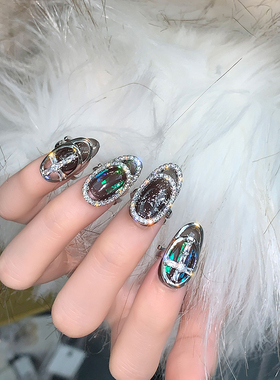 小众设计精致指甲戒指女时尚个性