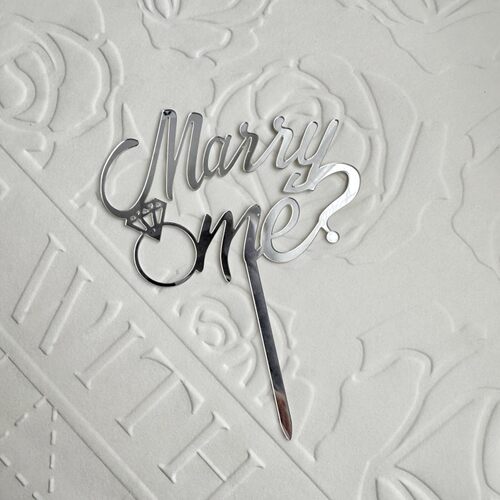求婚蛋糕装饰嫁给我插牌亚克力marry me婚礼结婚订婚情侣表白插件 - 图2