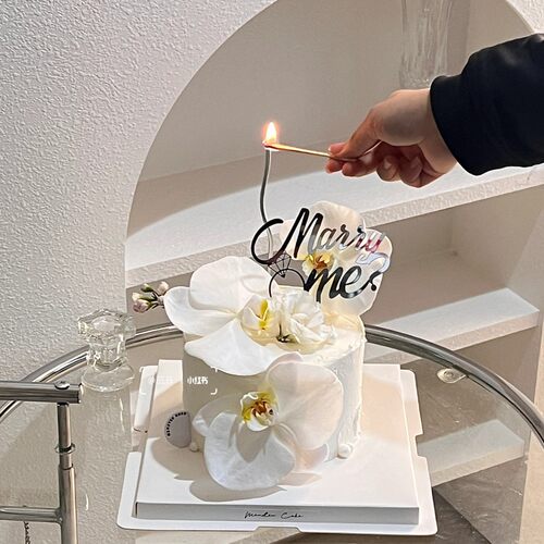 求婚蛋糕装饰嫁给我插牌亚克力marry me婚礼结婚订婚情侣表白插件 - 图0