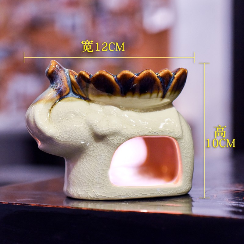 香薰灯精油灯大容量创意浪漫卧室内香氛家用持久熏香炉陶瓷檀香 - 图0