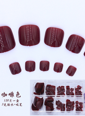 美甲甲片中国无痕假脚带胶水挫