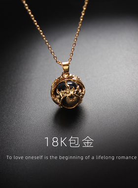 sumni/莎米尼2024新款18K包金复古星月球坠锁骨链女项链女气质