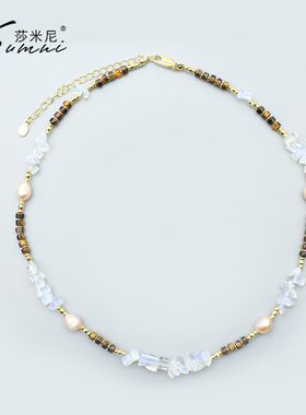 莎米尼深绿色女串珠项链