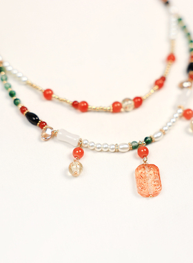 其他琉璃金属绢纱女国风璎珞发夹