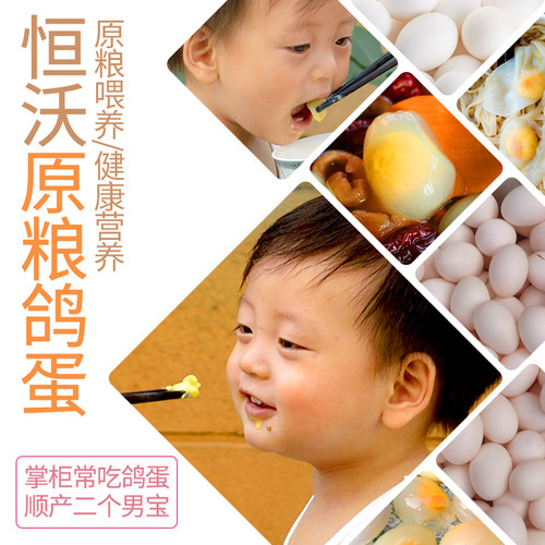现货宝宝鸽蛋恒沃鸽子蛋儿童健康新年货礼盒包邮新鲜信鸽孕妇礼品 - 图0