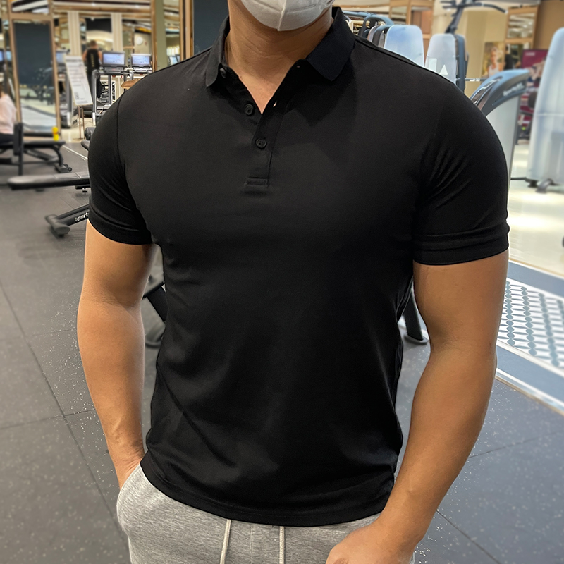 健身教练工服修身休闲潮流POLO衫肌肉男运动T恤翻领短袖,淘宝优惠券,粉丝福利购,淘宝优惠卷