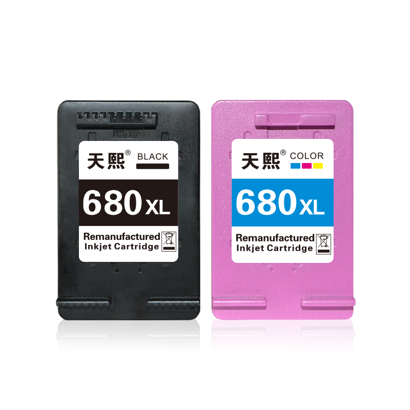 天熙适用惠普680墨盒DeskJet 3638 3636 3838 3776黑彩色打印机hp680XL可加墨2678 2676 2677 2318 5088 4678