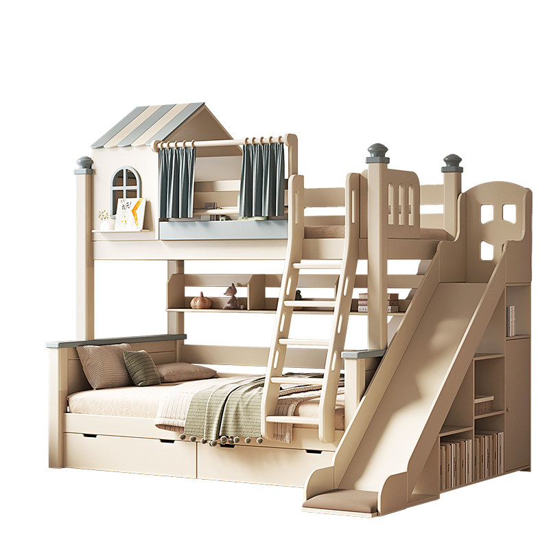 樱桃木儿童上下床全实木成人两层高低床城堡子母床上下铺木床双层,淘宝优惠券,粉丝福利购,淘宝优惠卷