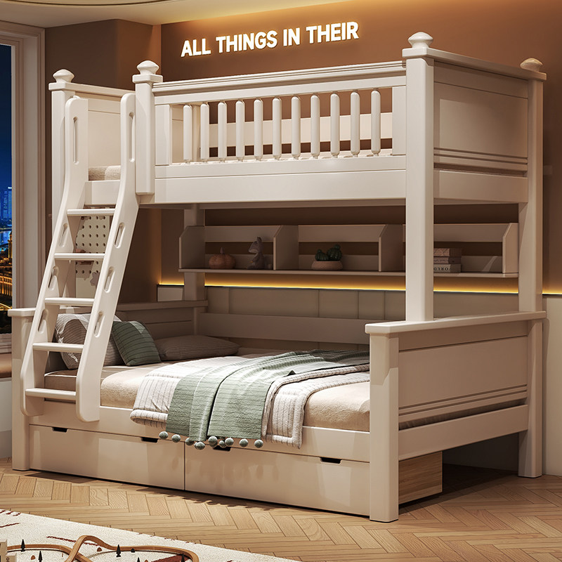 全实木上下铺双层床子母床小户型加厚儿童高低床双层床两层上下床,淘宝优惠券,粉丝福利购,淘宝优惠卷