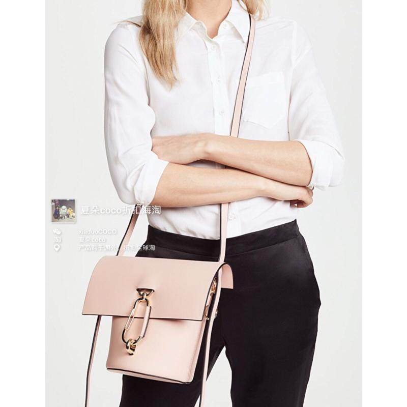 现货Zac posen Belay 水桶包单肩拼色新款斜挎包真皮小大号粉色,淘宝优惠券,粉丝福利购,淘宝优惠卷