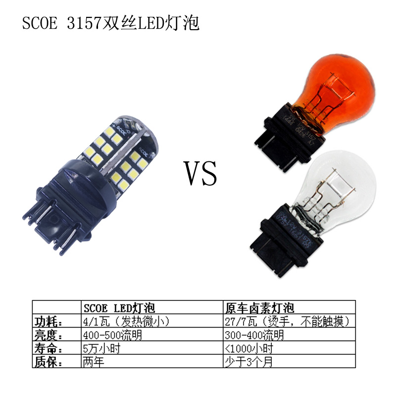 倒车刹车转向灯LED 3156 3057 3157 3757 P27W P27/7W PY27/7W - 图0