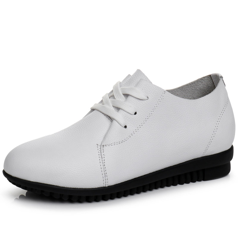 2025新款春秋单鞋女平底真皮鞋子小白鞋平跟休闲软底百搭大码女鞋,淘宝优惠券,粉丝福利购,淘宝优惠卷