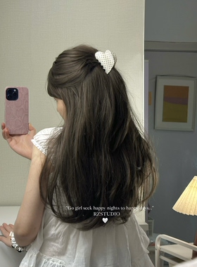 RZSTUDIO  Clean girl aesthetic波点爱心抓夹 半扎后脑啥发夹
