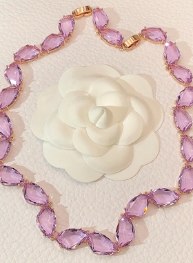 春夏新款紫宝石项链手链耳环套装