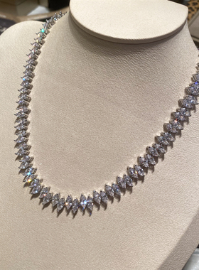 马眼锆石新娘婚礼百搭时尚颈链