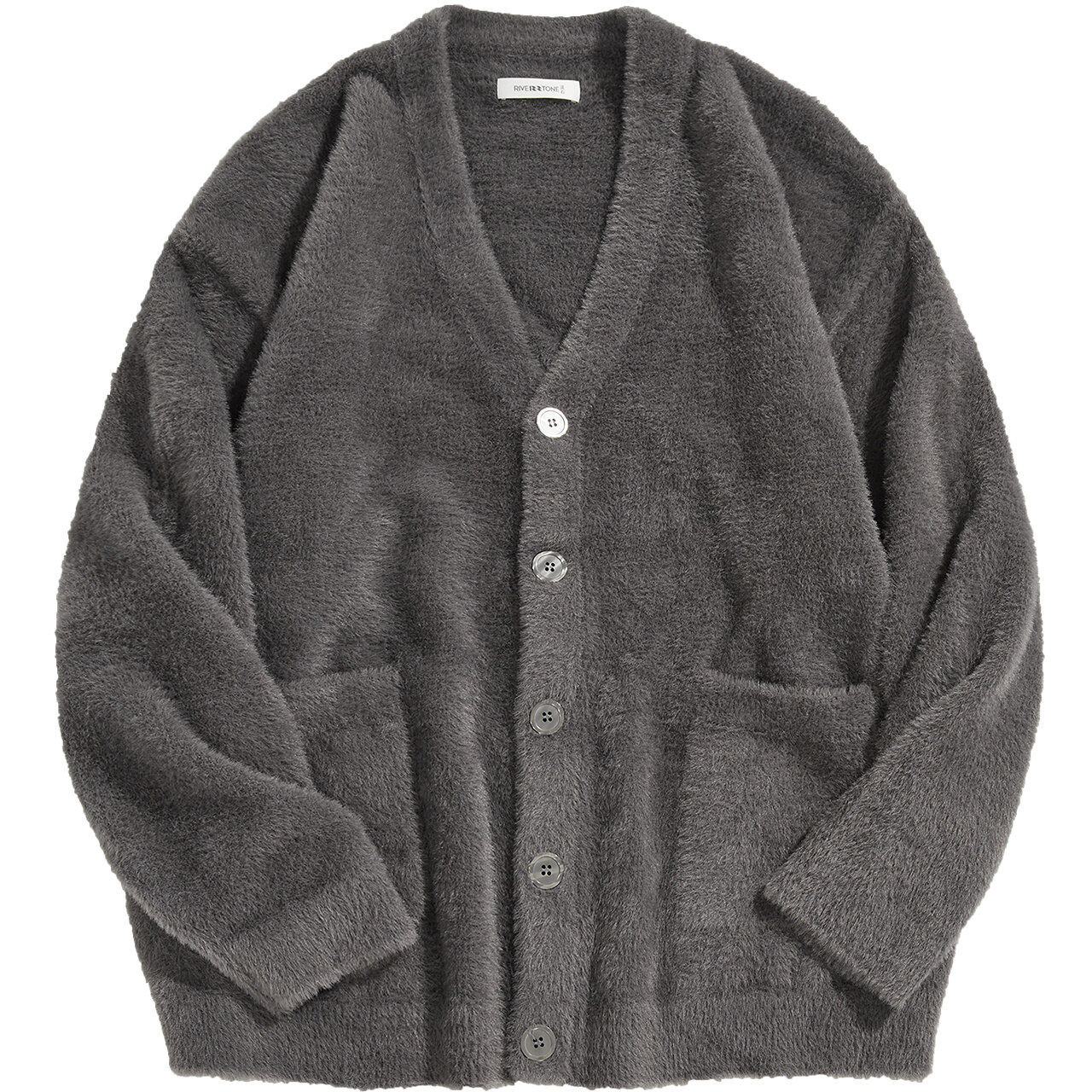 RS流石男装复古慵懒高端V领针织衫2026新款秋季时尚宽松开衫外套,淘宝优惠券,粉丝福利购,淘宝优惠卷