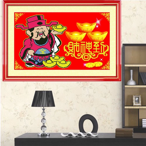 青飞 Точность богатства бог, чтобы пересечь богатство вышивки, Гуанджин издание издания Wealth Enterprise Rolling Scure Box Том сокровища бао)