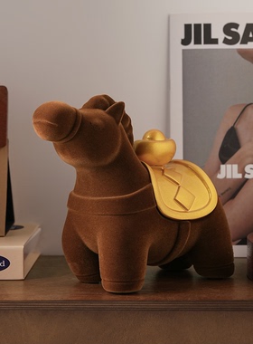 【创意新款】贝汉美马上有钱摆件