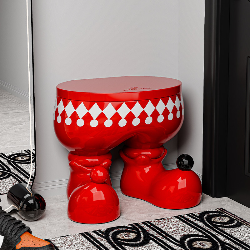 贝汉美创意小丑大型落地摆件家用客厅收纳装饰品入户门口换鞋凳子,淘宝优惠券,粉丝福利购,淘宝优惠卷