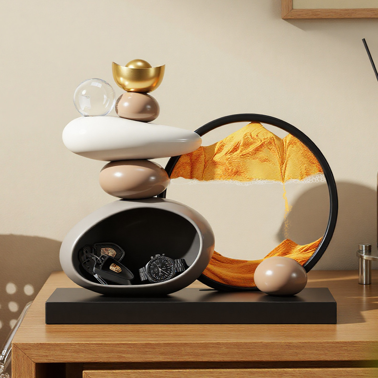 贝汉美时来运转流沙画高级感乔迁新居礼物家居好物创意桌面摆件,淘宝优惠券,粉丝福利购,淘宝优惠卷