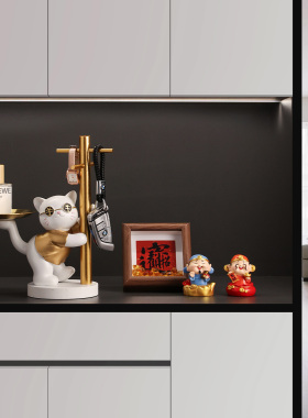 2025新款招财猫玄关收纳搬家礼物