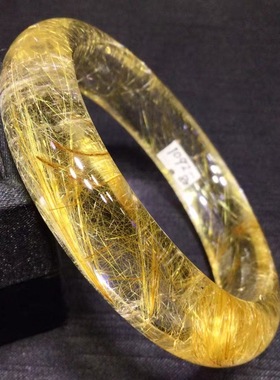 魅晶天然水晶晶体通透金发晶顺发晶聚宝盆手镯