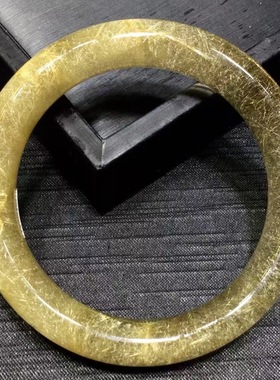 魅晶天然水晶晶体通透金发晶顺发晶发晶花经典手镯