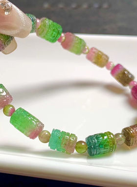 魅晶碧玺晶体通透手链