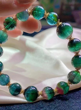 魅晶碧玺晶体通透手链