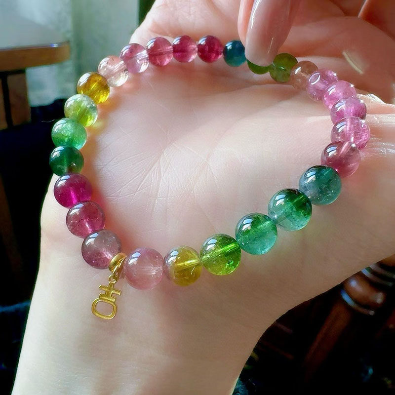 魅晶天然水晶晶体通透明艳西瓜碧玺手链,淘宝优惠券,粉丝福利购,淘宝优惠卷