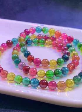 魅晶碧玺晶体通透手链