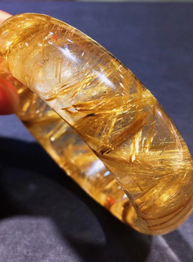 魅晶天然水晶晶体通透金发晶钛晶手镯