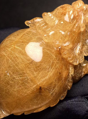 魅晶天然水晶晶体通透发晶龙龟吊坠把件