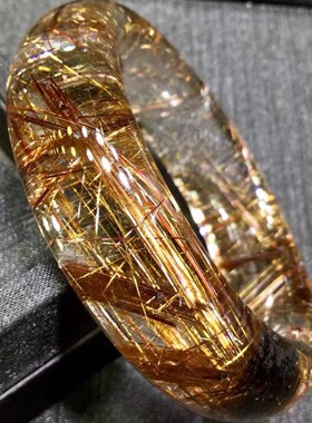 魅晶天然水晶晶体通透铜发晶顺发铜条顺发原色手镯
