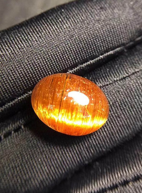 魅晶天然原矿水晶晶体通透猫眼铜发晶顺发晶戒面原石裸石