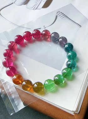 魅晶碧玺晶体通透手链