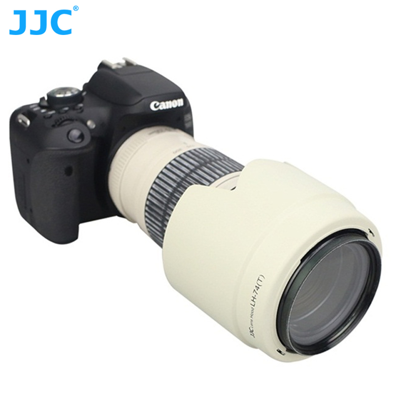 JJC适用佳能ET-74遮光罩单反镜头70-200mm f4L小小白IS遮光罩67mm相机配件莲花卡口黑白色-图2