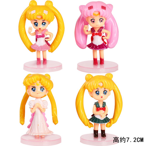 烘焙蛋糕装饰Q版美少女战士公主蛋糕摆件美女生日蛋糕装饰插件 - 图1