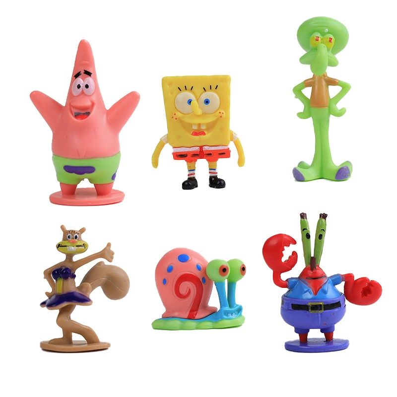 儿童生日海洋主题蛋糕装饰摆件海绵派大星章鱼哥宝宝周岁蛋糕插件