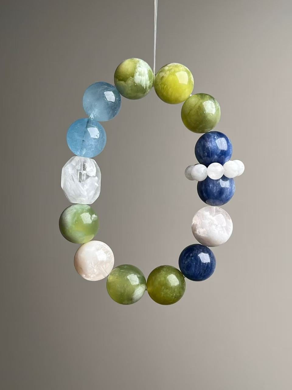 天然水晶手串白幽灵水晶奶盖手串岫玉蓝晶石手链礼物散珠,淘宝优惠券,粉丝福利购,淘宝优惠卷