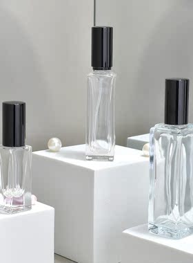 3ml30ml香水分装瓶简约加厚高透方形玻璃喷雾小样可定LOGO香水瓶