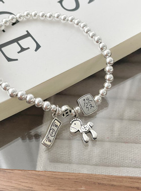 马年S925纯银小众设计感马上有钱手链女轻奢高级感送女友闺蜜礼物