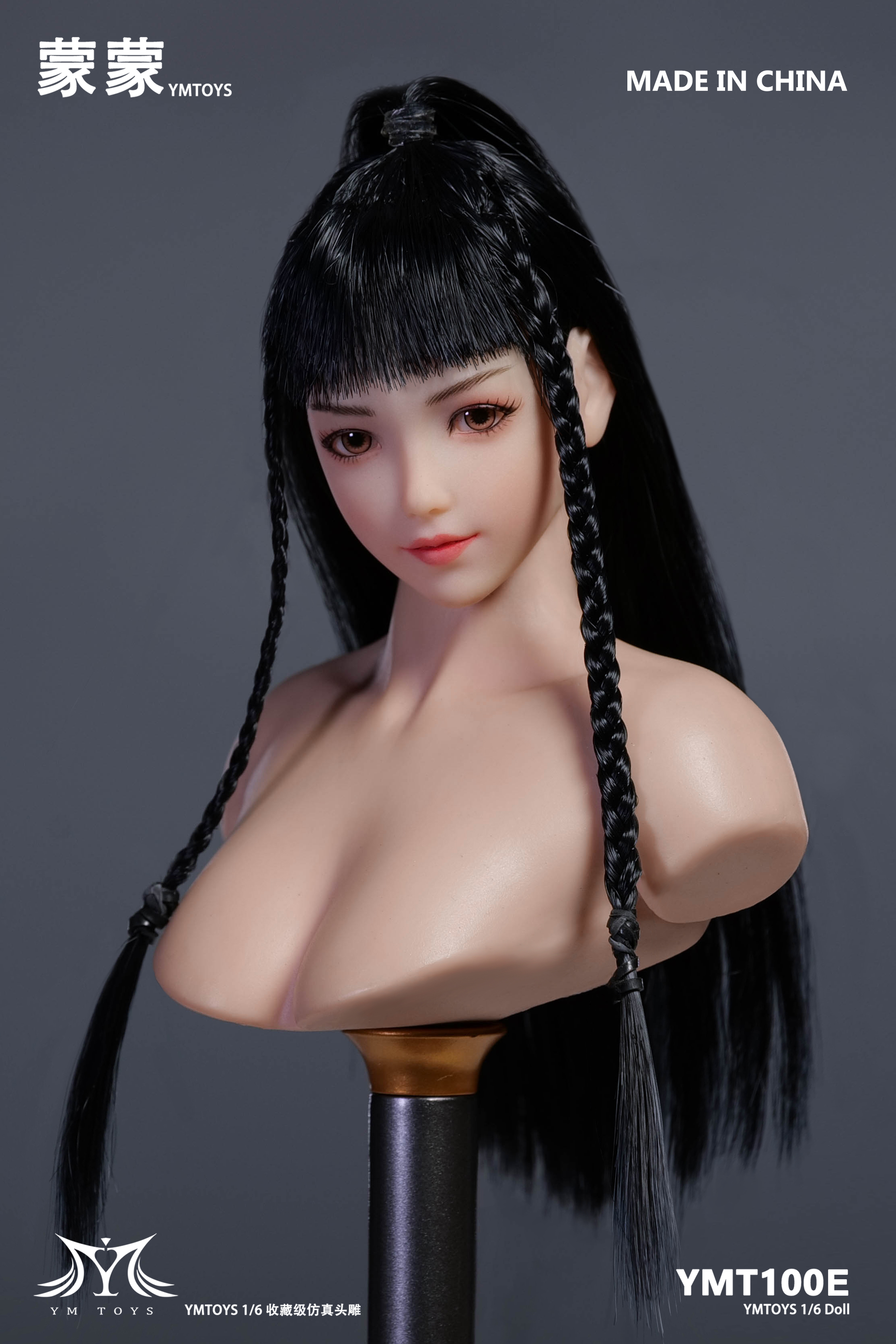 接单 YMTOYS 1/6 可动眼 亚洲女头雕蒙蒙YMT100 适合PH包胶女素体 - 图3