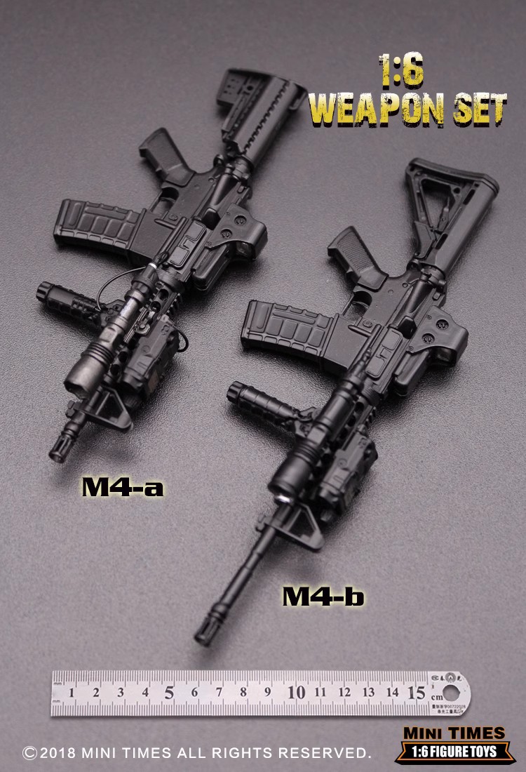 现货 MINITIMES 1/6兵人模型 玩具配件 HK416 M4 模型枪 - 图1