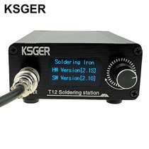 KSGER manufacturer T12 welding bench OLED thermoregulation STM32 V2 1S repair welding bench electric branded iron head heating core