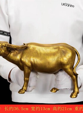 纯铜水牛铜牛摆件生肖牛吉祥如意家居办公室客厅装饰乔迁工艺礼品