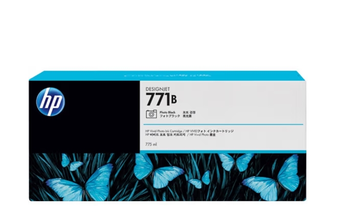 原装hp惠普771墨盒771B照片黑墨盒 Z6200 Z6800 Z6810 Z6600绘图仪墨水盒维护墨盒MK粗面黑色 大幅面 - 图2