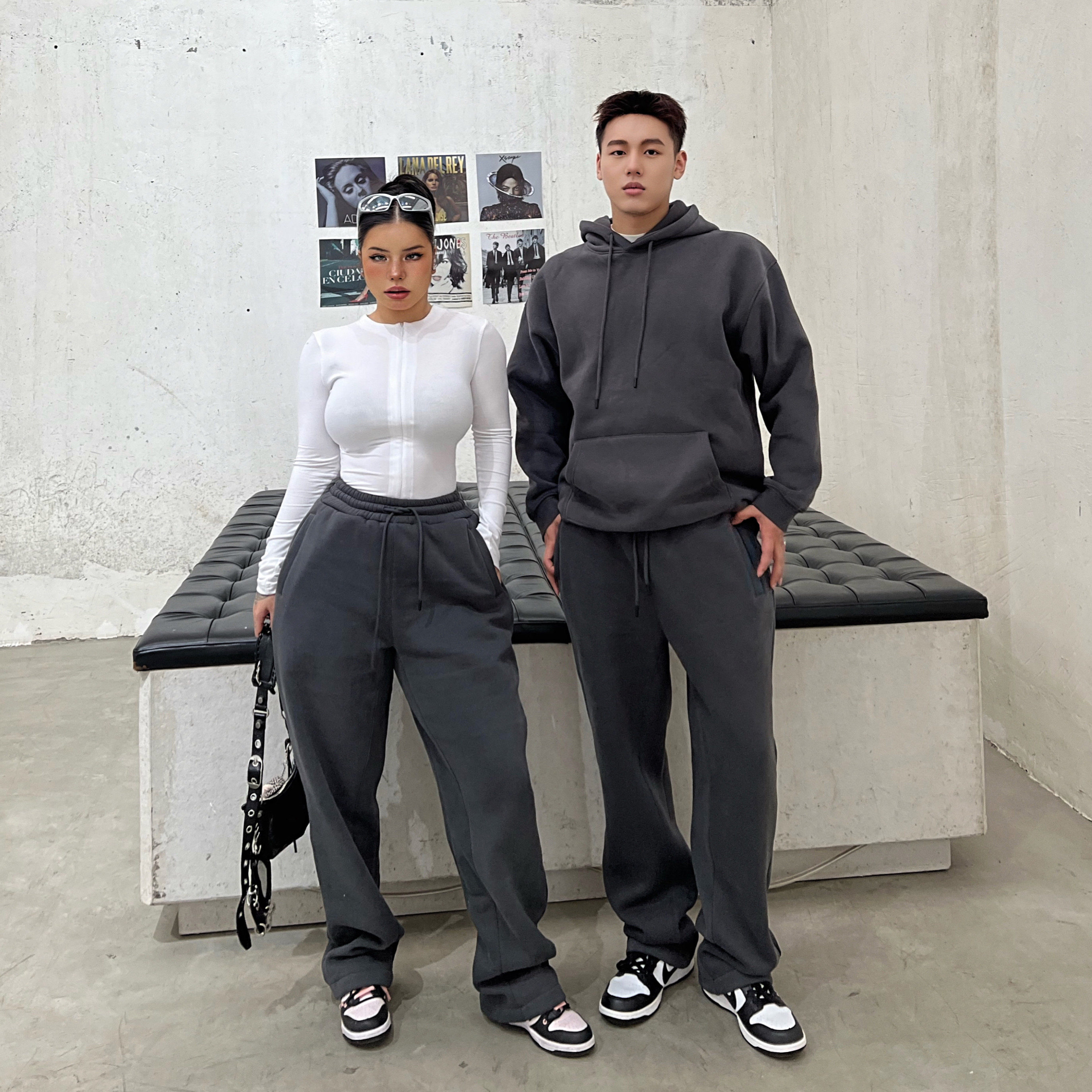 SYNEZS秋冬欧美男女百搭慵懒街头宽松运动加绒长裤阔腿直筒裤卫裤,淘宝优惠券,粉丝福利购,淘宝优惠卷